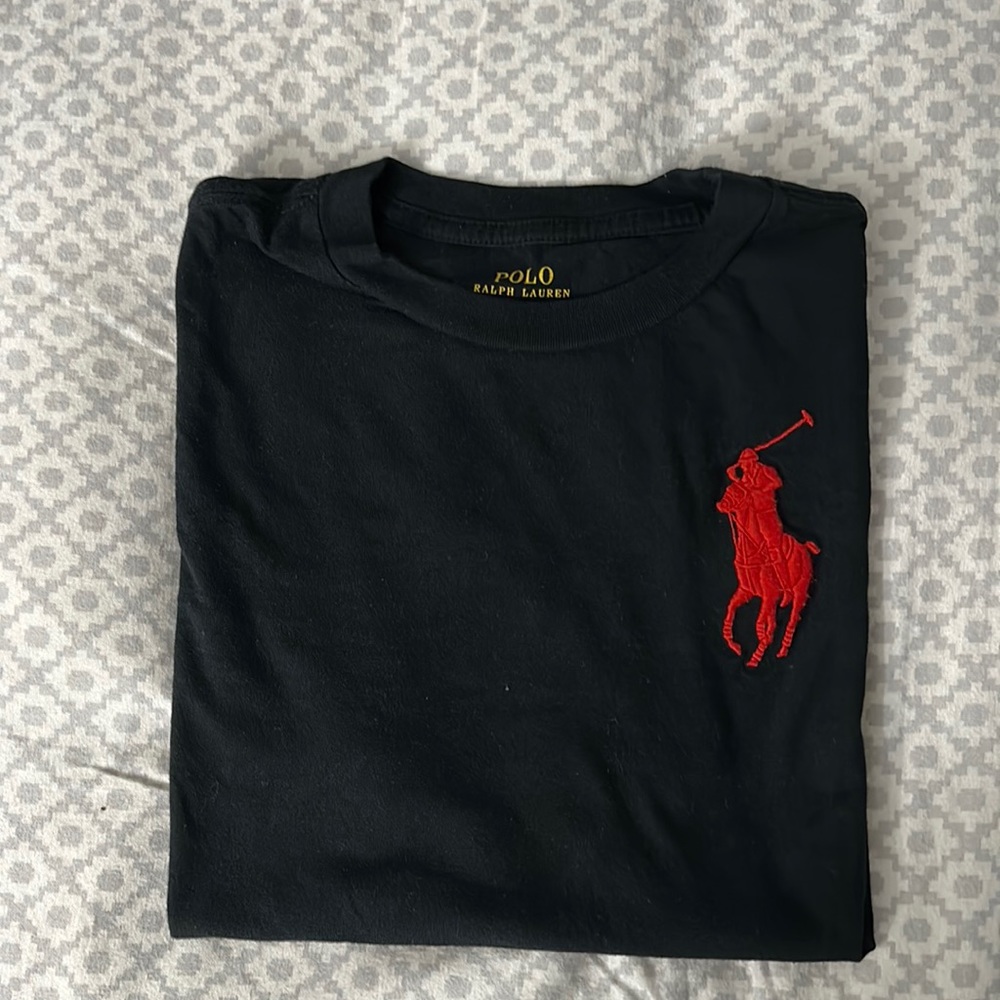 Polo Ralph Lauren Boy M (10-12) Shirt Black/Red